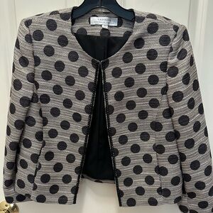 Black and Cream Polka Dot Blazer